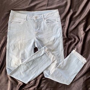 Mid Rise Light Wash Skinny Jeans